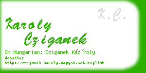 karoly cziganek business card